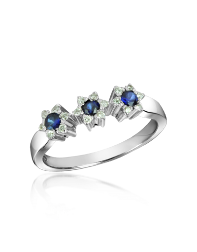 Incanto Royale Rings Sapphire And Diamond 18k Gold Ring