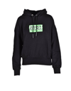 DIESEL SWEATSHIRTS WOMEN'S BLACK / GREEN SWEATSHIRT