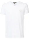 Versace Iconic Medusa V-neck T-shirt In White