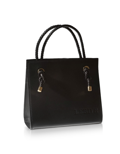 Lebiar Handbags Mary Genuine Leather Top-handles Satchel Bag In Noir
