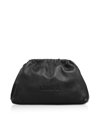 Lebiar Handbags Vittoria Genuine Leather Pouch In Noir