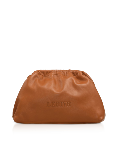 Lebiar Handbags Vittoria Genuine Leather Pouch In Cognac