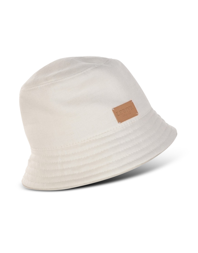 Lebiar Designer Women's Hats White Ramie Waterproof Unisex Hat In Blanc
