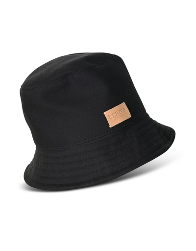 Lebiar Designer Women's Hats Black Cotton Waterproof Unisex Hat In Noir