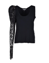 LES HOMMES T-SHIRTS & TOPS WOMEN'S BLACK TOP