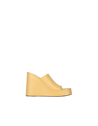 Miista Shoes Thais Wedge Sandal In Yellow