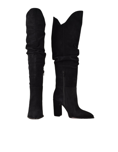 Manila Grace Knee Boots In Brown