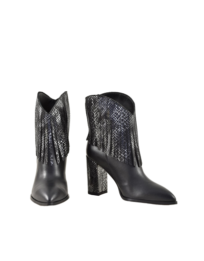 Manila Grace Shoes Women's Black/silver Booties