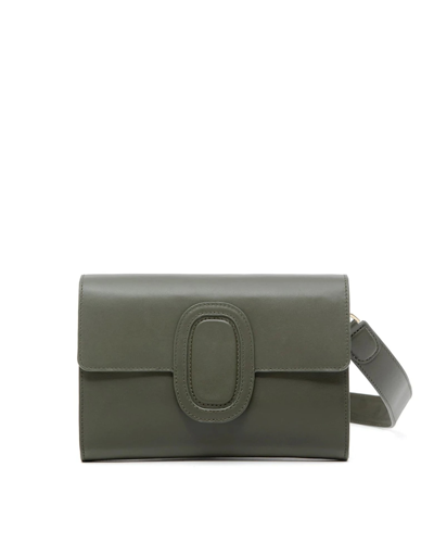 Octogony Handbags Iconic Leather Envelope Clutch In Fern Green