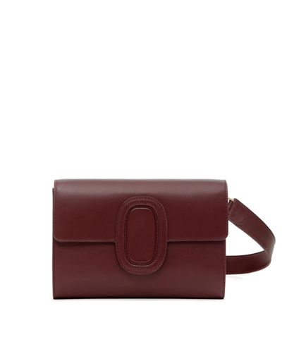 Octogony Handbags Iconic Leather Envelope Clutch In Carmine Red