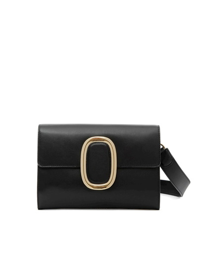 Octogony Handbags Iconic Leather Envelope Clutch In Ink Black