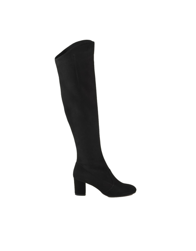 L'autre Chose Shoes Black Suede To-the-knee Boots