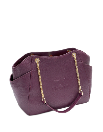 Quai7 Handbags Florentine Genuine Leather Chain Shoulder Bag In Lilas