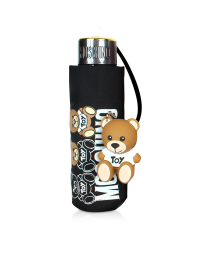 Moschino Designer Umbrellas Supermini Scribble Bear Umbrella W/bear Charm