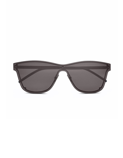 Saint Laurent Sunglasses Metal Mask Unisex Sunglasses In Noir / Noir 