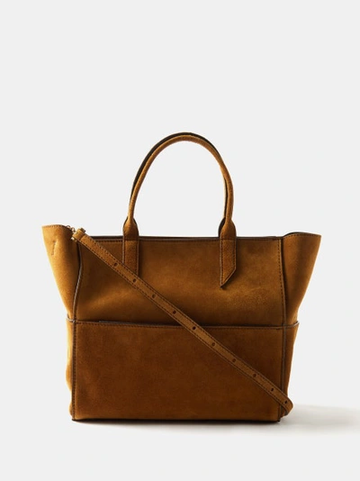 Metier Incognito Suede Tote Bag In Tan