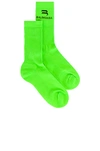 Balenciaga Socks In Green Polyester