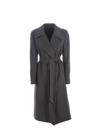 Tagliatore Long Coat  Molly In Cashmere In Grigio
