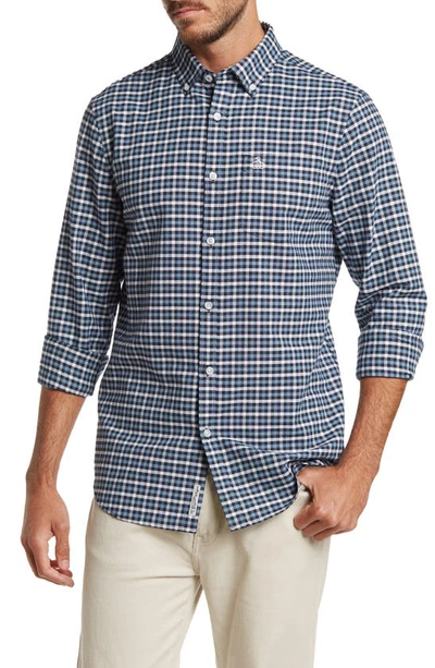 Original Penguin Long Sleeve Oxford Plaid Button-up Shirt In Spring Lake