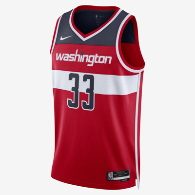 Nike Washington Wizards Icon Edition 2022/23  Men's Dri-fit Nba Swingman Jersey In Red