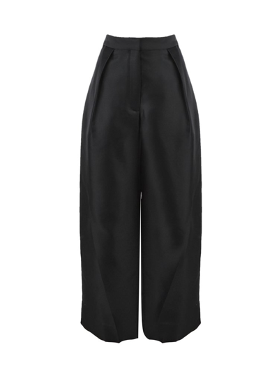 Loewe Black Wool Pleated Trousers