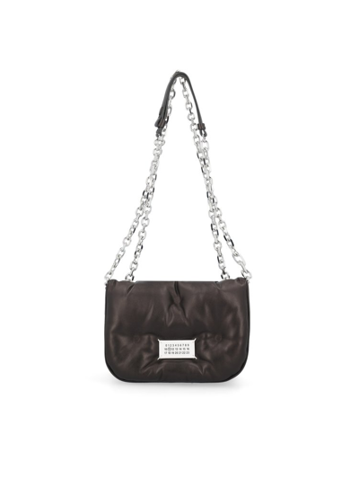Maison Margiela Glam Slam Foldover Top Shoulder Bag In Black