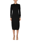 MOSCHINO MOSCHINO KNITTED CREWNECK MIDI DRESS