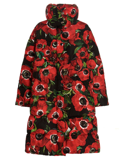 Dolce & Gabbana Floral Printed Oversized Coat In Multi