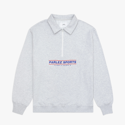 Parlez Moritz 1/4 Zip Sweatshirt - Heather In Grey
