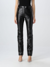 Courrèges Courreges Vinyl Effect Coated Cotton Pants In Black