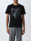 Comme Des Garçons Play Comme Des Garcons Play Black And Carbon Glossy Heart Logo T-shirt In Black