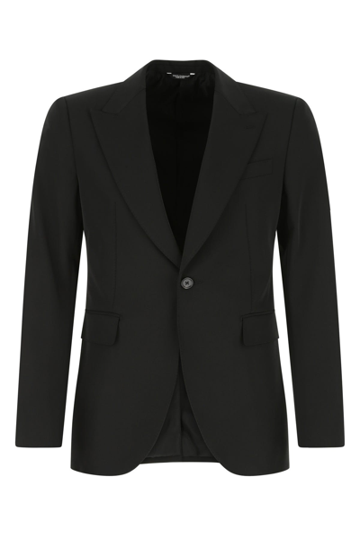 Dolce & Gabbana Tailored Single-breasted Blazer With Sleek Silhouette In Black