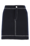 Barrie Contrast-stitching Denim Mini Skirt