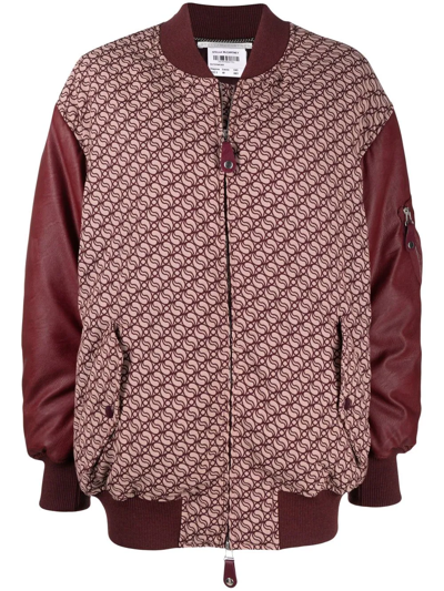 Stella Mccartney S-wave Jacquard Bomber Jacket In Hazelrose