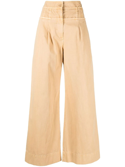 Ulla Johnson High-waisted Wide-leg Trousers In Neutrals