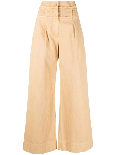 Ulla Johnson High-waisted Wide-leg Pants In Neutrals