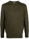 Aspesi Crew Neck Knitted Sweater In Green