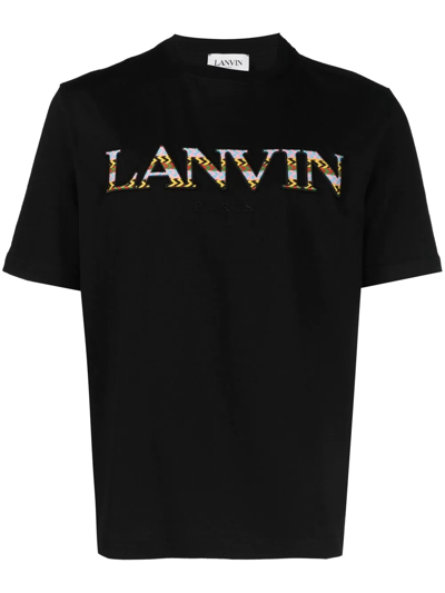 LANVIN CONTRAST LOGO-PRINT CREW-NECK T-SHIRT