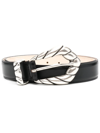Iro Embossed-buckle Detail Belt In Schwarz