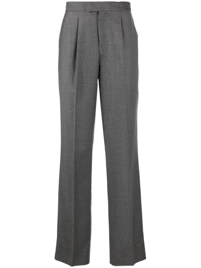 73 London Straight-leg Wool Trousers In Grey