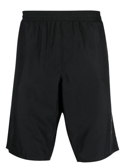 Balmain Logo-print Swim Shorts In Black