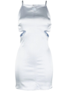Courrèges Blue Swalow Collar Minidress In Blau