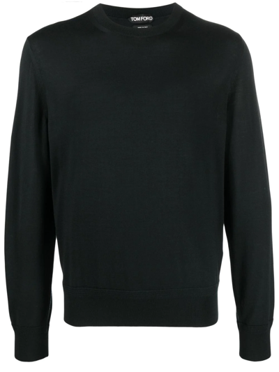 Tom Ford Fine Knit Wool Jumper In Black