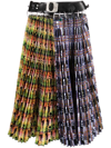 Chopova Lowena Belted-waist Pleated Skirt In Schwarz