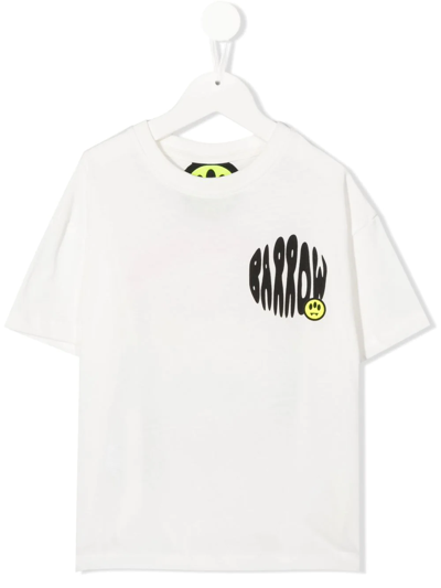 Barrow Kids' Logo-print T-shirt In Weiss