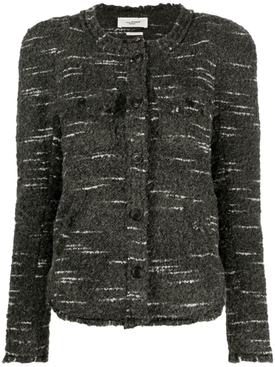 Isabel Marant Étoile Button-front Tweed Jacket In Grau