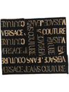 VERSACE JEANS COUTURE LOGO-PRINT KNITTED SCARF