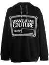 VERSACE JEANS COUTURE LOGO-PRINT PULLOVER HOODIE