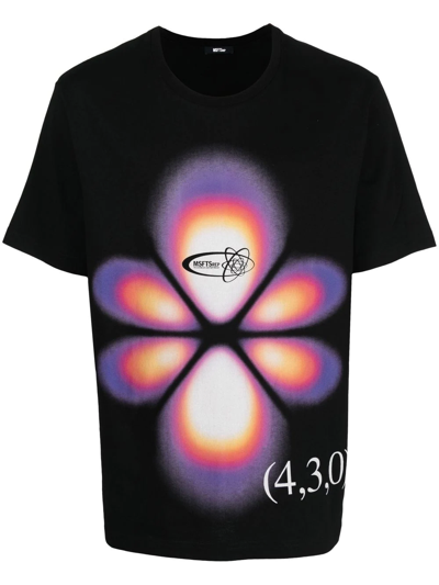 Msftsrep Hydrogen Wave Graphic-print Cotton-jersey T-shirt In Black