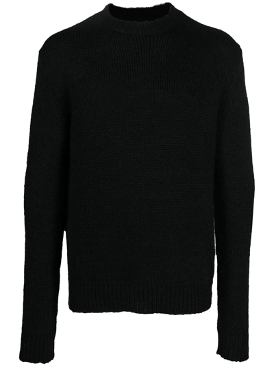 Jil Sander Crew-neck Pullover Sweatshirt In Black